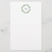 Watercolor Rosemary Wreath Briefpapier (Vorderseite)