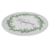 Watercolor Rosemary Wreath Schneidebrett (Ecke)