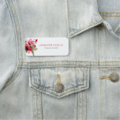 Watercolor-Rosen-Blumen-moderne Blumenschablone Namensschild (Beispiel)