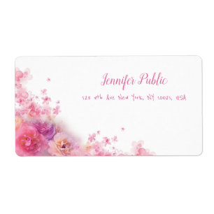 Watercolor-Rosen-Blumenhandskriptchic-Verschiffen
