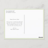 Watercolor Roses and Greenery LOVE Valentine's Day Postkarte (Rückseite)