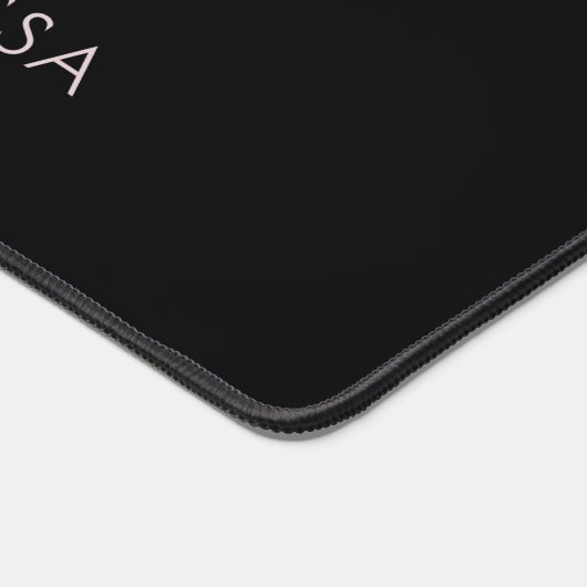 Watercolor Roses Black Background Schreibtischunterlage (Ecke)