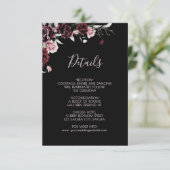 Watercolor Roses Black Floral Details Begleitkarte (Stehend Vorderseite)