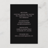 Watercolor Roses Black Floral Details Begleitkarte (Rückseite)