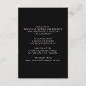 Watercolor Roses Black Floral Details Begleitkarte (Rückseite)