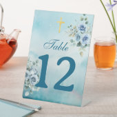 Watercolor Roses Christening Table Sockelschild (In Situ)