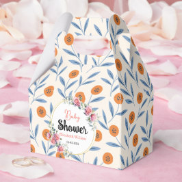 Watercolor Roses & Eucalyptus Baby Shower Geschenkschachtel