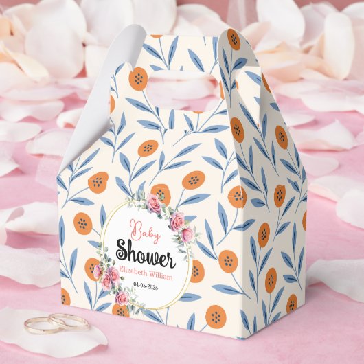 Watercolor Roses & Eucalyptus Baby Shower Geschenkschachtel (Hochzeit)