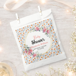 Watercolor Roses & Eucalyptus Baby Shower Geschenktütchen