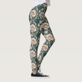 Watercolor Roses In Pale Shades Leggings (Rechts)