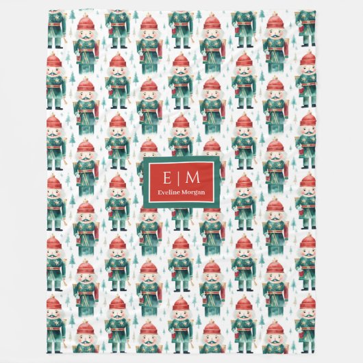 Watercolor Rot grüne Weihnachtskitschiger Decke (Vorderseite)