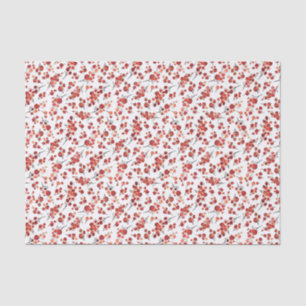 Watercolor Rot Winterberry-Stechapfel-Weihnachtsmu Seidenpapier