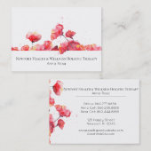 *~* Watercolor-rote Mohnblumen-Blumen-mit Visitenkarte (Vorne/Hinten)