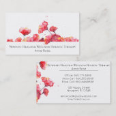 *~* Watercolor-rote Mohnblumen-moderne Blume mit Visitenkarte (Vorne/Hinten)