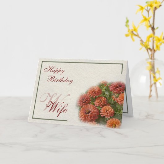 Watercolor-roter u. orange karte (Gelbe Blume)