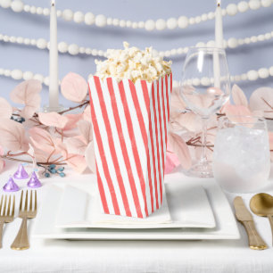 Watercolor Rotstreifen Popcorn Geschenkschachtel