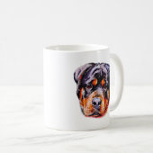 Watercolor Rottweiler Kaffeetasse (VorderseiteRechts)