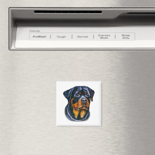 Watercolor Rottweiler Magnet (In Situ (Geschirrspüler))