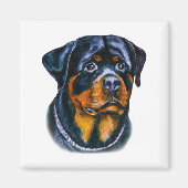 Watercolor Rottweiler Magnet (Vorne)