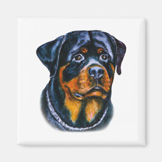 Watercolor Rottweiler Magnet (Vorne)