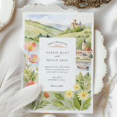 Watercolor RÜDESHEIM Deutschland Einladung zur Hoc