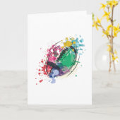 WATERCOLOR RUGBY KARTE (Gelbe Blume)