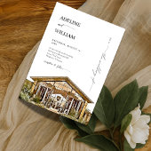 Watercolor Rustic Barn Wedding Invitation Elegant Einladung