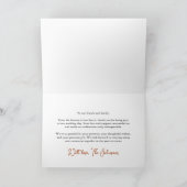 Watercolor Rustic Boho Fall Pumpkin Herbsthochzeit Dankeskarte (Innenseite)