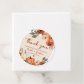 Watercolor Rustic Boho Fall Pumpkin Wedding Geschenkanhänger (Beispiel)