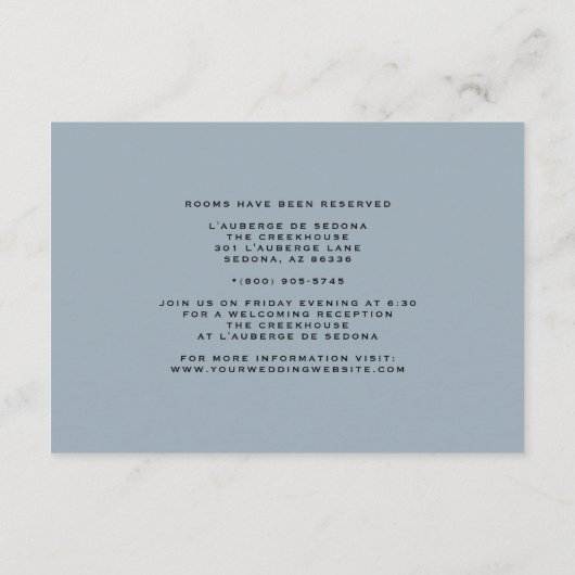 Watercolor Rustic Cowboy Wedding Begleitkarte (Rückseite)