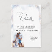 Watercolor Rustic Cowboy Wedding Begleitkarte (Vorderseite)