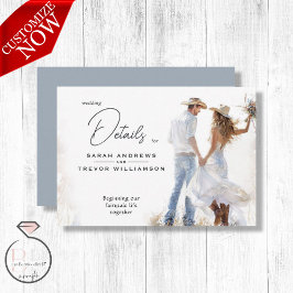 Watercolor Rustic Cowboy Wedding Begleitkarte