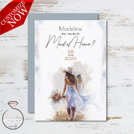 Watercolor Rustic Cowboy Wedding Einladung