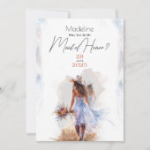 Watercolor Rustic Cowboy Wedding Einladung (Vorderseite)