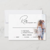 Watercolor Rustic Cowboy Wedding RSVP Karte (Vorderseite)