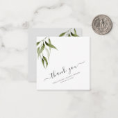Watercolor Rustic Eukalyptus Greenery Vielen Dank Mitteilungskarte (Vorderseite/Rückseite Beispiel)