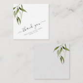 Watercolor Rustic Eukalyptus Greenery Vielen Dank Mitteilungskarte (Vorne/Hinten)