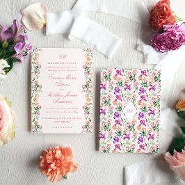 Watercolor Rustic Garden Boho Chic Wedding Einladung