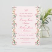 Watercolor Rustic Garden Boho Chic Wedding Einladung (Stehend Vorderseite)