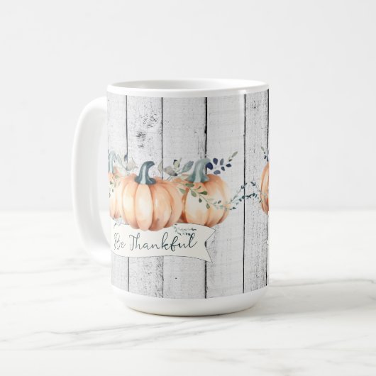 Watercolor Rustic Pumpkins Kaffeetasse (Vorderseite Links)