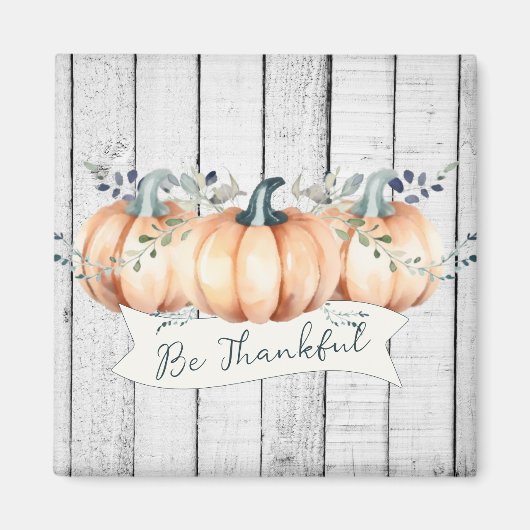 Watercolor Rustic Pumpkins Magnet (Vorne)