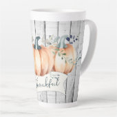Watercolor Rustic Pumpkins Milchtasse (Rechte Ecke)