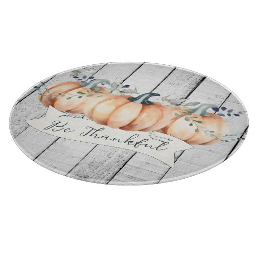 Watercolor Rustic Pumpkins Schneidebrett (Ecke)