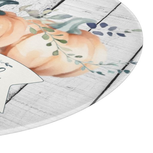 Watercolor Rustic Pumpkins Schneidebrett (Ecke)