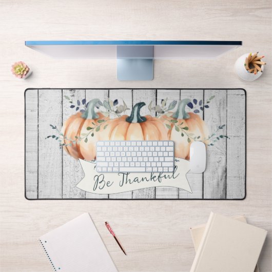 Watercolor Rustic Pumpkins Schreibtischunterlage (Büro 1)