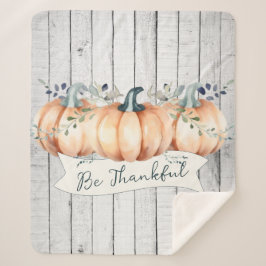 Watercolor Rustic Pumpkins Sherpadecke