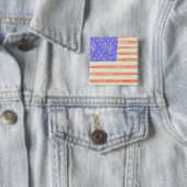 Watercolor rustikale US-Flagge Button (Beispiel)