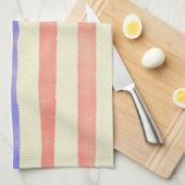 Watercolor rustikale US-Flagge Geschirrtuch (Viertel Falte)