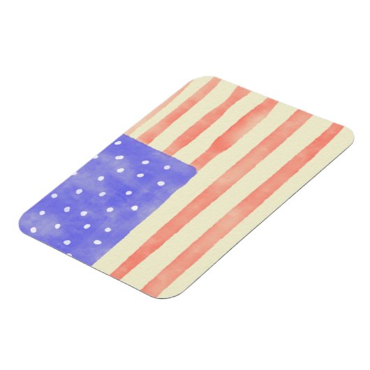 Watercolor rustikale US-Flagge Magnet (Linke Seite)