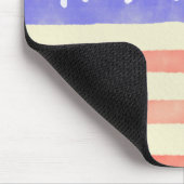 Watercolor rustikale US-Flagge Mousepad (Ecke)